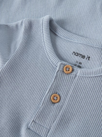 NAME IT Kortærmet Body Kab Blue Fog